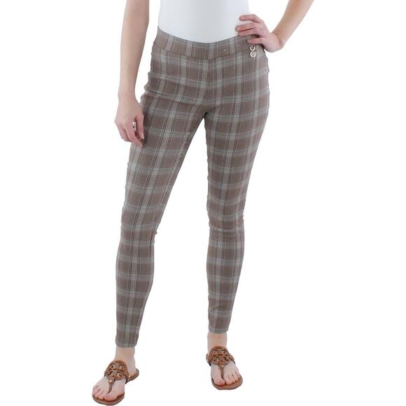 Women's Tommy Hilfiger Flex Light Weight Ponte Plaid Cropped Ankle Pants - Picture 12 of 12